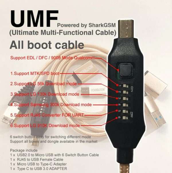 UMF Cable (Ultimate Multi-Functional Cable) All Boot Cable with 6 Switch Button - Image 3