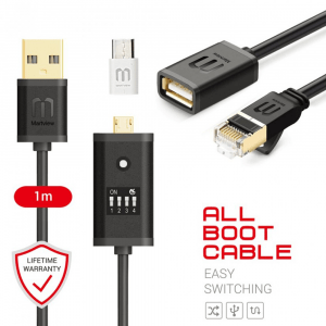 All Boot Cable Easy Switching + Free Martview Micro USB To Type C Adapter