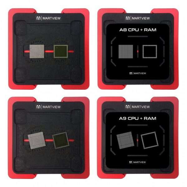 Martview RB-02 7in1 CPU Reballing Stencil Full Set for iPhone A8 A9 A10 A11 A12 A13 A14 - Image 4