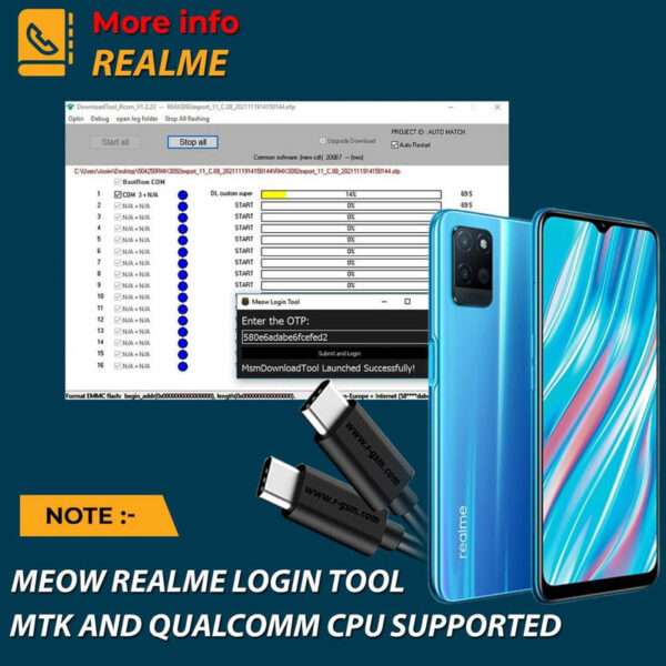Meow RealMe Login Tool OTP (Realme Rcsm Flashing)